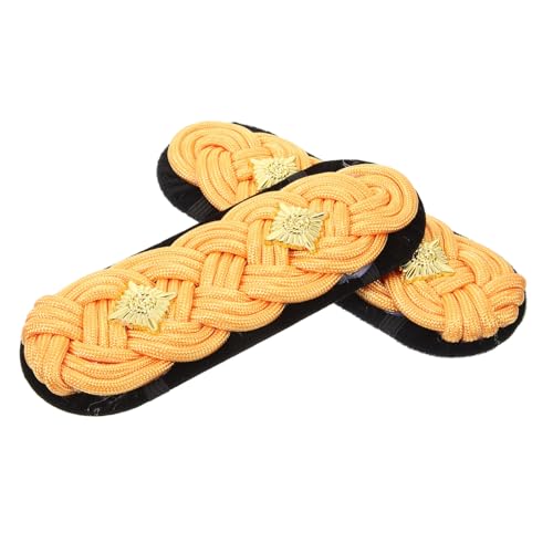 SHINEOFI Goldene Geflochtene Schulterabzeichen für Herren Langlebige Uniform Epauletten Schulterdekoration Vielseitige Schmuckapplikation für Formelle Anlässe SHINEOFI Goldene Geflochtene Schulterabzeichen für Herren Langlebige Uniform Epauletten Schulterdekoration Vielseitige Schmuckapplikation für Formelle Anlässe von SHINEOFI