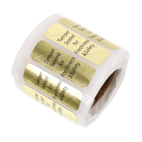 SHINEOFI Goldene Lebensmittelechte Sicherheitsaufkleber Tamper Etiketten für Frische Backwaren Kuchenboxen Vielseitig Selbstklebend für Verpackungen und Lebensmittelversiegelung SHINEOFI Goldene Lebensmittelechte Sicherheitsaufkleber Tamper Etiketten für Frische Backwaren Kuchenboxen Vielseitig Selbstklebend für Verpackungen und Lebensmittelversiegelung von SHINEOFI
