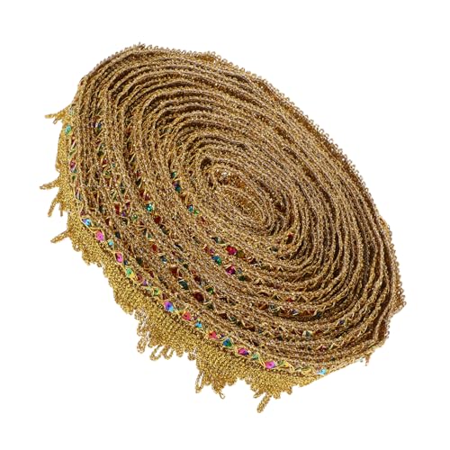 SHINEOFI Goldene Spitzenborte mit Pailletten Metallisches Band für Diy Bastelarbeiten Hochzeits und Kostümdekoration Robuste Vielseitige Dekorationsborte für Kleidung und SHINEOFI Goldene Spitzenborte mit Pailletten Metallisches Band für Diy Bastelarbeiten Hochzeits und Kostümdekoration Robuste Vielseitige Dekorationsborte für Kleidung und von SHINEOFI