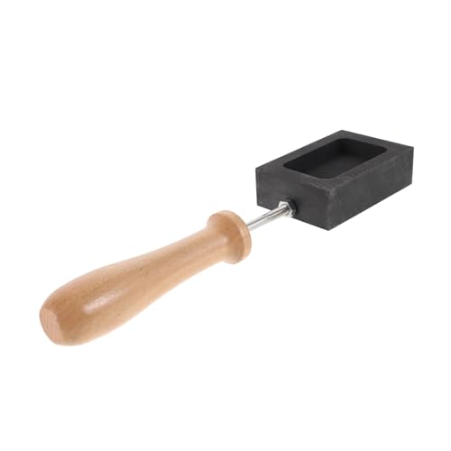 SHINEOFI Graphit Gussform mit Robustem Holzgriff und Pasteplatte für Präzises Schmuckgießen Langlebig und Einfach zu Reinigen für DIY Schmuckherstellung und Kreative Accessoires von SHINEOFI