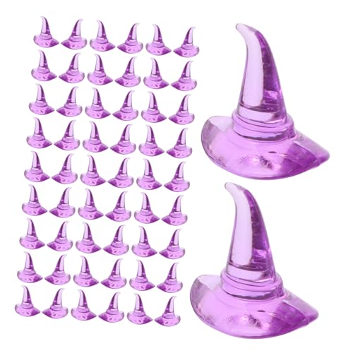 SHINEOFI Halloween Witch Hats Miniatur Hexenhüte für DIY Bastelprojekte Puppenhaus Halloween Dekoration Tischstreu Deko für Herbstfest Terrarium Zubehör von SHINEOFI