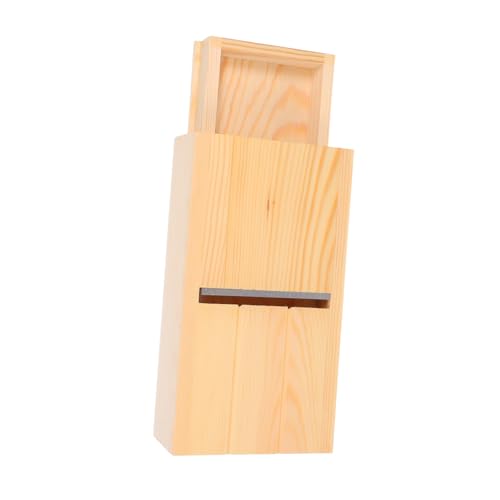 SHINEOFI Handgemachter Seifenbeveler mit Schublade Holz Seifenplaner für Trimmen Schneiden und Glätten von Ätherischen Ölen und Handgemachten Seifen Verstellbare Schneidstärke für Kreative von SHINEOFI