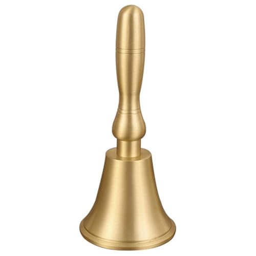 SHINEOFI Handglocke Klein mit Ergonomischem Griff Klarer Klang Multifunktional für Service Bar Hotel Schule Küche Leicht und Langlebig Vintage Dekoration von SHINEOFI