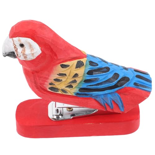 SHINEOFI Hefter büro organizer büroorganizer Dekorativer Holzstapler holzarbeiten büroklammern für Tiere Produkt Schreibwaren Desktop Werkzeug zum Heften von Papier kleiner Holztacker von SHINEOFI