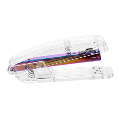 SHINEOFI Hefter transparent Schreibtisch Schulbedarf Kern Schule büroorganisation bürodeko bürogadges büro dekoration gadgets für studenten schulzeug Bürowefter Buchheime Plastik Colorful von SHINEOFI