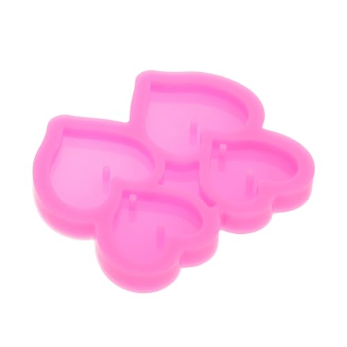 SHINEOFI Herzförmige Silikonform mit Loch für Harz Schlüsselanhänger und Ohrringe Wiederverwendbare Gießform Vielseitig für Schmuckherstellung Resin Wachs Seife DIY Bastelprojekte von SHINEOFI