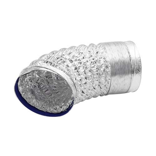 SHINEOFI Hochtemperaturbeständiger Aluminium Lüftungsschlauch Ømm Flexibler Dicker Dunstabzugsschlauch für Hvac Trockner und Abluftventilator Silber Robustes Alurohr für Vielfältige SHINEOFI Hochtemperaturbeständiger Aluminium Lüftungsschlauch Ømm Flexibler Dicker Dunstabzugsschlauch für Hvac Trockner und Abluftventilator Silber Robustes Alurohr für Vielfältige von SHINEOFI