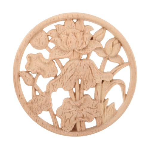 SHINEOFI Holz Geschnitzte Möbel Applikation Rund Natürliche Holzkabinettdeko Fein Poliert Klassische DIY Möbelverzierung für Schrank Kommode Elegante Holzornamente SHINEOFI Holz Geschnitzte Möbel Applikation Rund Natürliche Holzkabinettdeko Fein Poliert Klassische DIY Möbelverzierung für Schrank Kommode Elegante Holzornamente von SHINEOFI