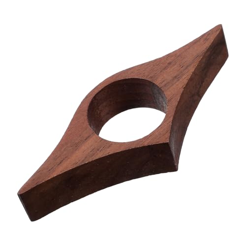 SHINEOFI Holzbuchwerkzeug Holz Lesezeichen Schreibtisch Lesezubehör Daumen -Lesezeichenhalter Holzring Ring Daumen Lesezeichen lesen Zubehör zum Lesen von Büchern Nussbaum Light Brown von SHINEOFI