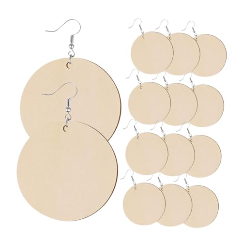 SHINEOFI Holzohrring mit Runden Holzrohlingen Ohrhaken und Ringen Natürliche DIY Ohrring Anhänger Blanke Holz Schmuckteile für Handgefertigte Vielseitige Ohrschmuckgestaltung SHINEOFI Holzohrring mit Runden Holzrohlingen Ohrhaken und Ringen Natürliche DIY Ohrring Anhänger Blanke Holz Schmuckteile für Handgefertigte Vielseitige Ohrschmuckgestaltung von SHINEOFI
