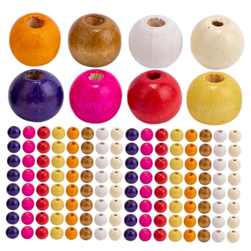 SHINEOFI Holzperlen ca DIY Spacer Perlen zum Schmuckherstellen Armband Halskette Basteln mit Glatter Oberfläche von SHINEOFI