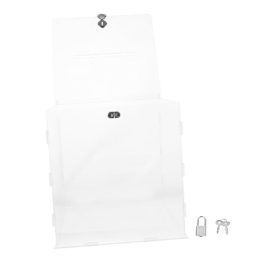 SHINEOFI Kasten Namenskartenhalter für die Hochzeit Hochzeitsbedenken hochzeitskarten box party decoration Kartenschachteln für die Hochzeit Hochzeitskartenboxen für den Empfang Acryl Weiß von SHINEOFI