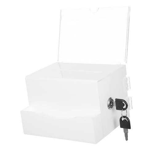 SHINEOFI Kasten Transparente Wahlurne Visitenkarteninhaber Spendenboxen Für Geld Briefkästen Für Wurstwaren Tombolaboxen Für Tickets Wahlurnen Für Tombola Spendenboxen Für Fundraising Acryl von SHINEOFI