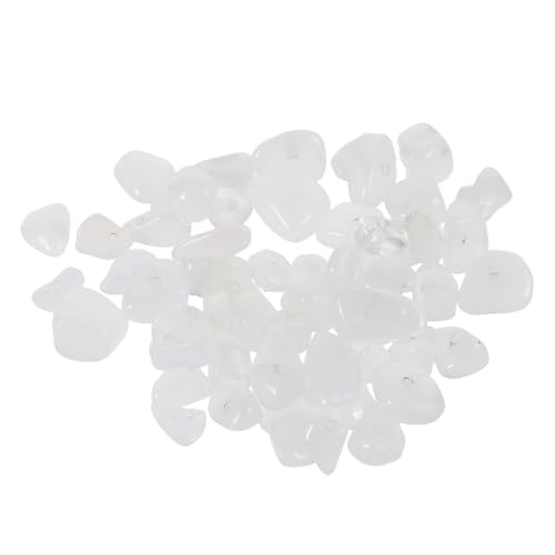 SHINEOFI Kiesarmbandzubehör Kiesperlen Perlen Für Schmuckhersteller Kies Für Schmuckhersteller Steine ​​für Schmuck Schmucksteinperlen Unregelmäßiger Stein Natursteine Natürlicher Kies Weiß von SHINEOFI