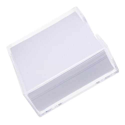 SHINEOFI Kleines Notizblock Transparentem Spender Einfache Entnahme Weiße Memo-pads Praktisches Schreibtischzubehör für Büro und Zuhause Organisierte Arbeitsumgebung von SHINEOFI