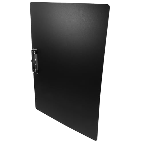 SHINEOFI Klemmbrett Horizontal Kunststoff Clipboard mit Stabilem Metallclip Ergonomisch Geformt für Büro Schule Studium Vielseitig Einsetzbar Schwarz von SHINEOFI