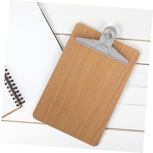 SHINEOFI Klemmbrett aus Starkem Hartfaserholz mit Rundem Kantendesign und Rostfreier Klemme für Büro und Schule Doppelseitig Beschichtetes Schreibbrett mit Sicherer Klemmkraft SHINEOFI Klemmbrett aus Starkem Hartfaserholz mit Rundem Kantendesign und Rostfreier Klemme für Büro und Schule Doppelseitig Beschichtetes Schreibbrett mit Sicherer Klemmkraft von SHINEOFI