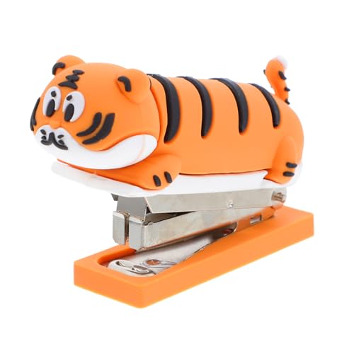 SHINEOFI Kompakte Tiger Mini Hefter Tragbarer Cartoon Handhefters für Büro und Schule Lustiges Heftgerät für Kreative Bastelprojekte und Effizientes Heften von SHINEOFI