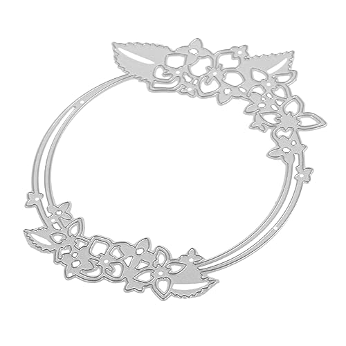 SHINEOFI Kranz Sterben Briefmarken Gestanzt Scrapbooking Stirbt Schneiden Stirbt Für Die Kartenherstellung Scrapbooking-stanzlinge Stempel Diy Stanzform Silver Kohlenstoffstahl von SHINEOFI