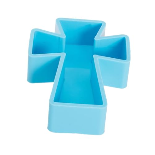 SHINEOFI Kreuz Silikonform Kerzenform aus Epoxidharz kreativer kerzenhalter Formen aus Epoxidharz Kerzenhalter Silikonform Form für Teelichthalter Kreuzformen für Harz Kieselgel Blau von SHINEOFI