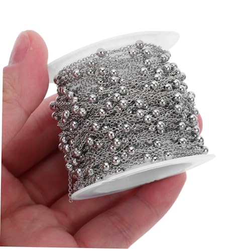 SHINEOFI Kugelkette Rolle Handpoliert Glatte Oberfläche Vielseitige Diy Schmuckkette für Halsketten Armbänder Kleidung Langlebig und Hautfreundlich Modisches Zubehör für Alltag und Events SHINEOFI Kugelkette Rolle Handpoliert Glatte Oberfläche Vielseitige Diy Schmuckkette für Halsketten Armbänder Kleidung Langlebig und Hautfreundlich Modisches Zubehör für Alltag und Events von SHINEOFI