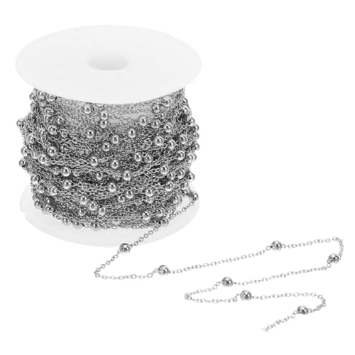 SHINEOFI Kugelkette mit Verschluss Robust und Langlebig für Diy Schmuckherstellung Vielseitig als Halskette Armband oder Bekleidungsdekoration Geeignet Hautfreundlich Poliert SHINEOFI Kugelkette mit Verschluss Robust und Langlebig für Diy Schmuckherstellung Vielseitig als Halskette Armband oder Bekleidungsdekoration Geeignet Hautfreundlich Poliert von SHINEOFI