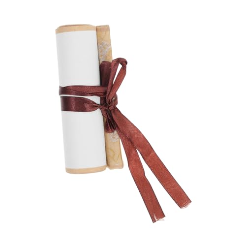 SHINEOFI Leere Xuan Papierrolle für Chinesische Kalligraphie und Malerei mit Robusten Holzstäben Glatte Oberfläche für Pinsel Stifte und Marker für Hochzeitsgelübde Einladungen und von SHINEOFI