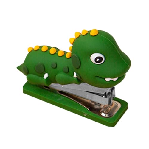 SHINEOFI Lustiger Dinosaurier Hefter aus Silikon und Handgefertigt Tragbar Dekorativer Bürohefter für Dokumente Papierhefter im Dinosaurierdesign von SHINEOFI