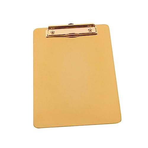 SHINEOFI Luxuriöse Nordic Klemmbrett Gold Schreibplatte für Dokumente Büro und Schulzubehör mit Praktischem Aufhängeloch und Glatten Oberflächen von SHINEOFI
