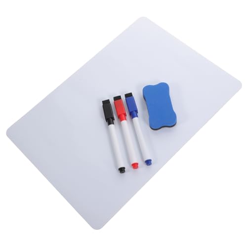 SHINEOFI Magnetische Whiteboard Pet Softboard mit Stift und Radiergummi Wiederverwendbare Selbstklebende Notiztafel für Kühlschrank und Bürowand Beschreibbar und Abwischbar Zufällige Farbe von SHINEOFI