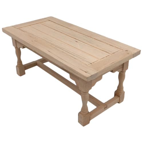 SHINEOFI Maßstab Esstisch für Puppenhaus Unfertiger Mini Schreibtisch für Kreative Spiele und Realistische Dekoration SHINEOFI Maßstab Esstisch für Puppenhaus Unfertiger Mini Schreibtisch für Kreative Spiele und Realistische Dekoration von SHINEOFI