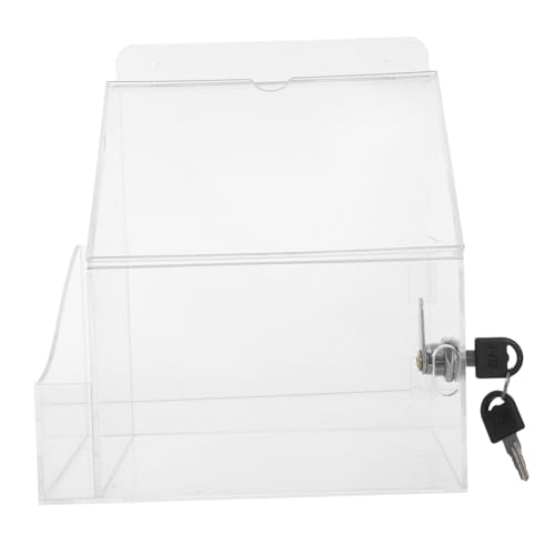 SHINEOFI Mehrzweck Acryl Spenden und Wahlurne mit Schloss und Schildhalter Transparente Sammelbox für Geld Vorschläge und Abstimmungen Robust und Vertrauensfördernd SHINEOFI Mehrzweck Acryl Spenden und Wahlurne mit Schloss und Schildhalter Transparente Sammelbox für Geld Vorschläge und Abstimmungen Robust und Vertrauensfördernd von SHINEOFI