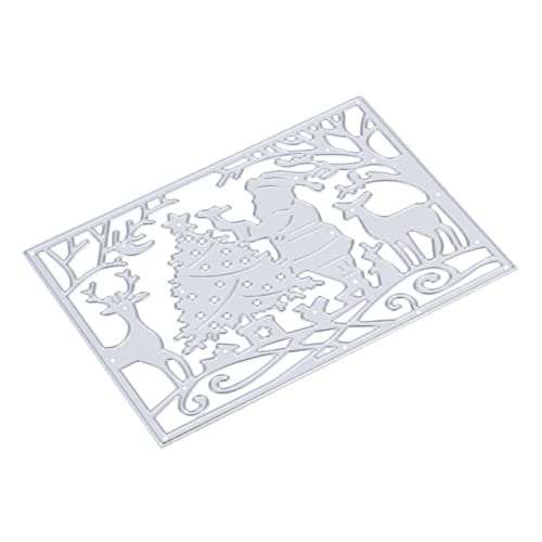 SHINEOFI Messerform selber machen christmas tree weihnachtsbäume santa die weihnachtshexe Dekorationen Prägung Stanzformen für Weihnachten Metallstanzschablonen Kohlenstoffstahl Silver von SHINEOFI