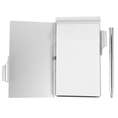 SHINEOFI Metall Notizblock mit Stift Kleines Tragbares Taschennotizbuch aus Aluminiumlegierung Reißbar Glattes Schreibpapier Praktisches Büro Schulzubehör für Notizen und Planungen SHINEOFI Metall Notizblock mit Stift Kleines Tragbares Taschennotizbuch aus Aluminiumlegierung Reißbar Glattes Schreibpapier Praktisches Büro Schulzubehör für Notizen und Planungen von SHINEOFI