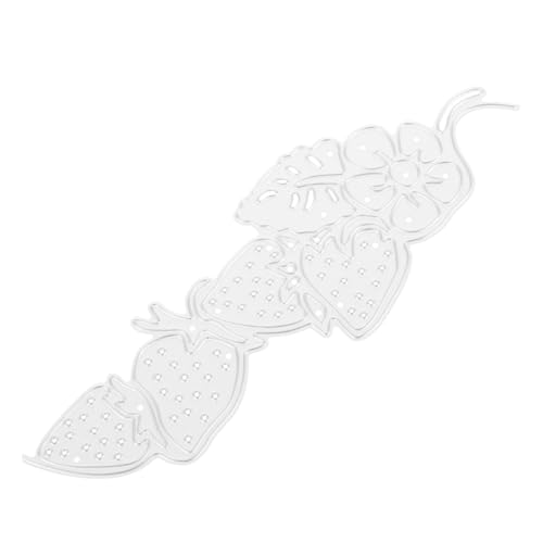 SHINEOFI Metall Stanzschablone Erdbeere aus Langlebigem Kohlenstoffstahl Wiederverwendbar Präzise DIY Scrapbooking Stanzform für Karten Alben Fotoalbum Basteln und Papierdekoration von SHINEOFI