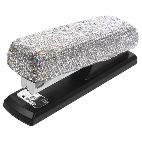 SHINEOFI Metall Tacker Weiß Glänzend Diamant Design Tragbar Handhefter Büro Schule Multifunktionaler Hefter Mit Stabilem Klammermechanismus Für Schnelles Heften SHINEOFI Metall Tacker Weiß Glänzend Diamant Design Tragbar Handhefter Büro Schule Multifunktionaler Hefter Mit Stabilem Klammermechanismus Für Schnelles Heften von SHINEOFI