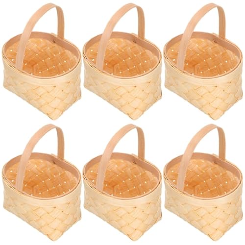 SHINEOFI Mini Gewebte Körbe 6Pcs Mini -Süßigkeitenkörbe Mit Griff Mini Picknickkorb Kleine Gewebte Körbe Bauernhaus Kleiner Korb Für Party Hochzeit SHINEOFI Mini Gewebte Körbe 6Pcs Mini -Süßigkeitenkörbe Mit Griff Mini Picknickkorb Kleine Gewebte Körbe Bauernhaus Kleiner Korb Für Party Hochzeit von SHINEOFI