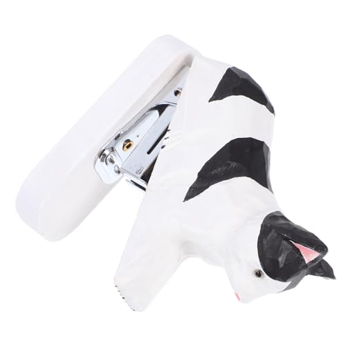 SHINEOFI Mini Holzhefter Weißer Katzen Tacker Handgeschnitzter Tier Stapler Büro Schulbedarf Dekorativer Robuster Tragbarer Hefter für Vielseitig für Schule und Zuhause SHINEOFI Mini Holzhefter Weißer Katzen Tacker Handgeschnitzter Tier Stapler Büro Schulbedarf Dekorativer Robuster Tragbarer Hefter für Vielseitig für Schule und Zuhause von SHINEOFI
