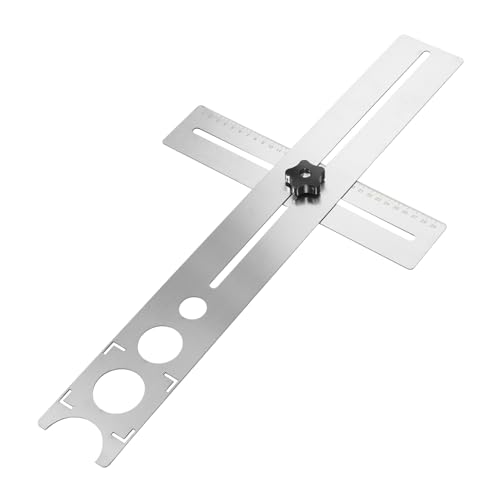 SHINEOFI Mosaik Lochsucher für Fliesen Verstellbares Lochsuch Lineal für Präzises Bohren Keramik Marmor und Multifunktionales Werkzeug mit Flexibler und Winkeleinstellung von SHINEOFI