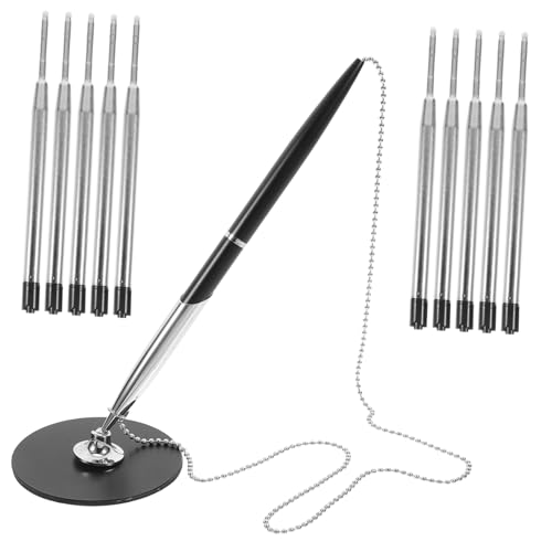 SHINEOFI Multi Funktion Kugelschreiber mit Kette Metall Drehbarer Unterschrift Stift Schwarz Nachfüllminen Büro Schreibset Langlebig Elegant Zufällige Farbe SHINEOFI Multi Funktion Kugelschreiber mit Kette Metall Drehbarer Unterschrift Stift Schwarz Nachfüllminen Büro Schreibset Langlebig Elegant Zufällige Farbe von SHINEOFI