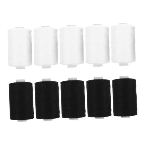 SHINEOFI Nähgarn-set Mit 10 Spulen: Polyestergarn Für Handnähmaschinen, Nähen Und Diy-projekte, Schwarz Und Weiß – Quiltzubehör von SHINEOFI