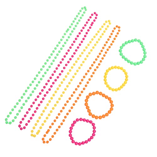 SHINEOFI Neon Perlen Schmuckset Teilig Halskette und Armband für Damen und Mädchen Party Accessoires Bunte Beaded Jewelries Leichte Langlebige Modeschmuck SHINEOFI Neon Perlen Schmuckset Teilig Halskette und Armband für Damen und Mädchen Party Accessoires Bunte Beaded Jewelries Leichte Langlebige Modeschmuck von SHINEOFI