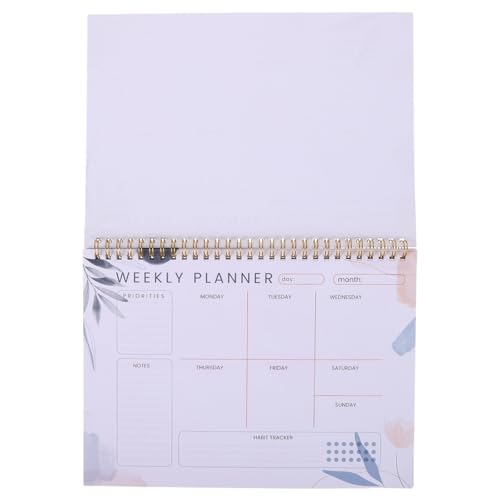 SHINEOFI Notizblock Für Wochenplaner Undatierte Blätter Planungsliste – 259 X 198 X 18 Cm Schreibtisch Checkliste Mit Spiralbinder – Horizontaler Wochenplanungsblock von SHINEOFI