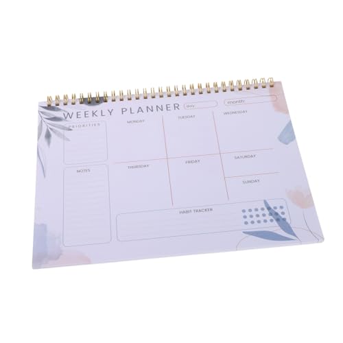 SHINEOFI Notizblock für Arbeitspläne Undated Organizer mit Spiralbindung und Gewohnheitstracker für Kreative Planung SHINEOFI Notizblock für Arbeitspläne Undated Organizer mit Spiralbindung und Gewohnheitstracker für Kreative Planung von SHINEOFI