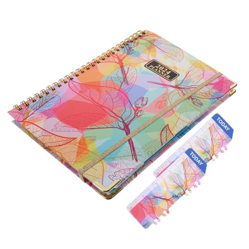 SHINEOFI Notizbuch Studie Täglicher Planer Jährlich Woche Clever Planerbuch Undatiert Täglich Regiert Planungsbuch Tägliche Agenda Planer Undatiert Notizblock Spiral- Zeitplan Buch Papier von SHINEOFI