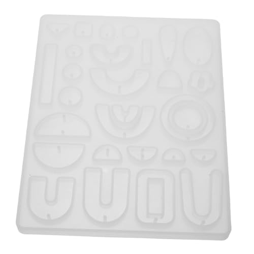 SHINEOFI Ohrringharzform Ohrringe Harzform DIY -Schmuckform Schmuckharzformen Formen zur Herstellung von Ohrringen Schmuckformen für Epoxidharz kleine Harzformen Kieselgel Weiß von SHINEOFI