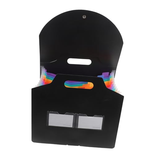 SHINEOFI Ordner Organpaket aktenmappe aktenordner Handheld-Datei Organizer Aufbewahrungsordner dokumententasche faltbar Bindemittel Veranstalter Office-Dokumentenordner Dateiordner Black von SHINEOFI