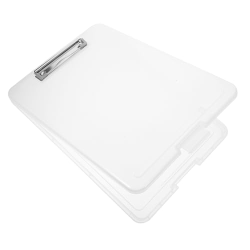 SHINEOFI Ordner Wordpad Klemmbrett Office-dokumentenklammern Tafel Praktische Zwischenablage Speicher-zwischenablage Dokumentenhalter Arztzubehör Tragbare Datei-zwischenablage Weiß Plastik von SHINEOFI