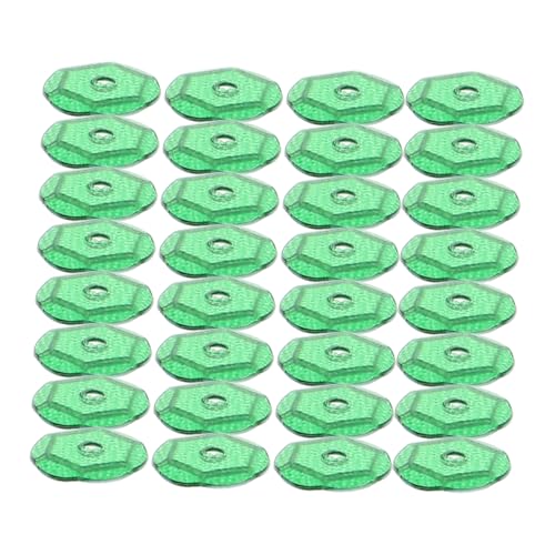 SHINEOFI Pailletten DIY Bastelmaterial Kleidung verzieren DIY-Material Dekoration lose Kleidungsstück Dekorativ DIY -Handwerk Patch Schmuck runden Schüttgut Nähzubehör Loch Plastik Green von SHINEOFI