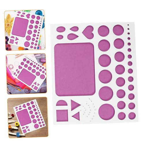 SHINEOFI Papiervorlage Quilling-vorlagenwerkzeug Quilling-vorlage Zum Basteln Form Zum Rollen Von Papier Schlitzstift Aus Papier Quilling-stift Papier -quilling -werkzeuge Lila Rückwand Eva von SHINEOFI